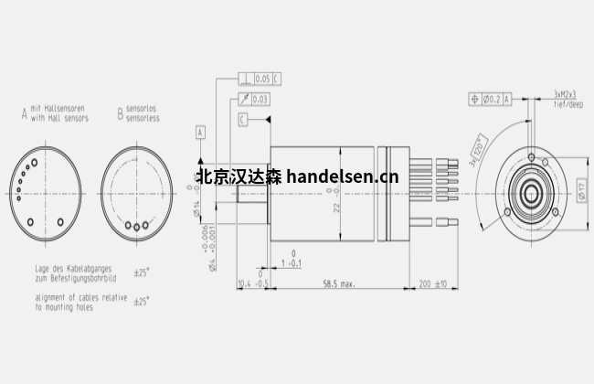 ECX TORQUE 22 L Ø22 mm，無刷，帶霍爾傳感器規(guī)格