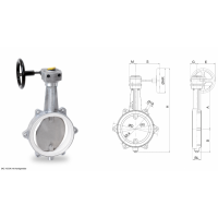 WAREX Valve 應(yīng)用液體、氣體和磨蝕性散裝材料環(huán)境的蝶閥 DKZ 103 H
