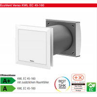 Helios 單室通風(fēng)裝置KWL EC 45-160型，分散式通風(fēng)系統(tǒng)，帶熱回收功能